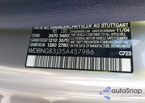 2005 Mercedes-Benz S 430 4Matic from USA, damaged, VIN WDBNG83J35A457986